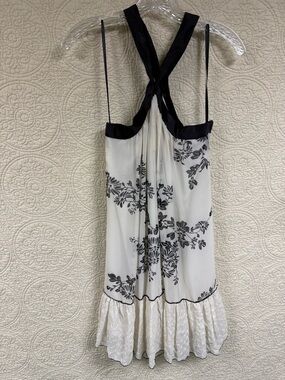 Johnny Martin black/off white Floral sheer Dress